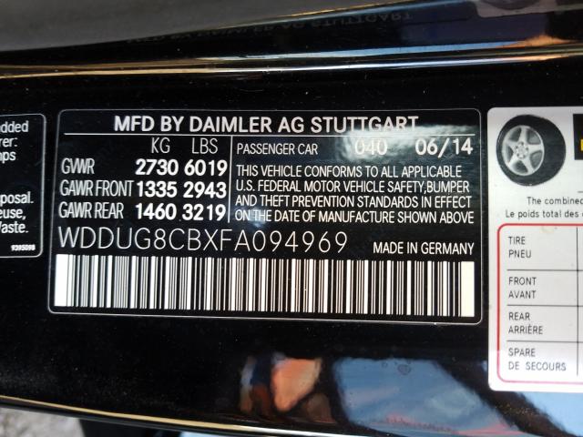 Photo 9 VIN: WDDUG8CBXFA094969 - MERCEDES-BENZ S 550 