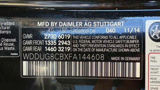 Photo 9 VIN: WDDUG8CBXFA144608 - MERCEDES-BENZ S 550 