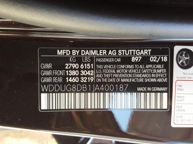 Photo 9 VIN: WDDUG8DB1JA400187 - MERCEDES-BENZ S 560 