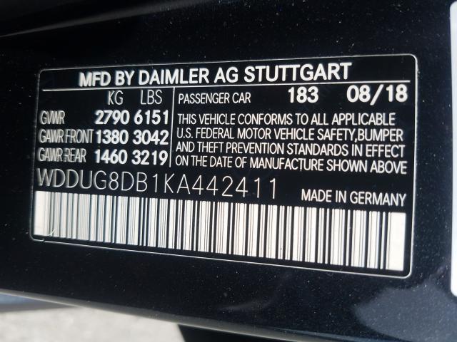 Photo 9 VIN: WDDUG8DB1KA442411 - MERCEDES-BENZ S 560 