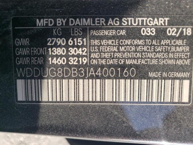 Photo 11 VIN: WDDUG8DB3JA400160 - MERCEDES-BENZ S-CLASS 