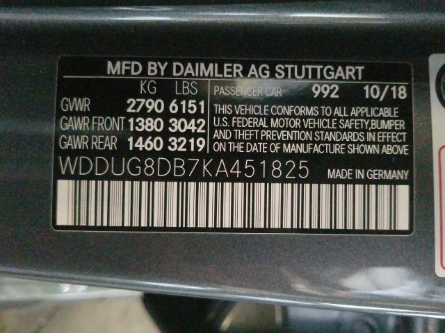 Photo 9 VIN: WDDUG8DB7KA451825 - MERCEDES-BENZ S 560 