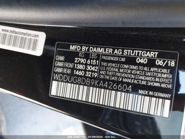 Photo 8 VIN: WDDUG8DB9KA426604 - MERCEDES-BENZ S 560 