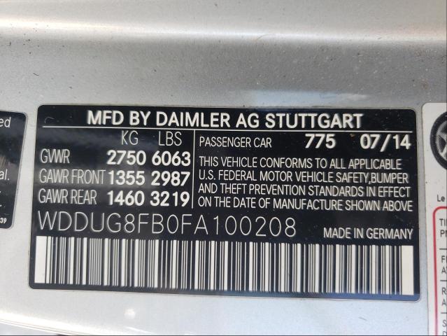 Photo 9 VIN: WDDUG8FB0FA100208 - MERCEDES-BENZ S 550 4MAT 