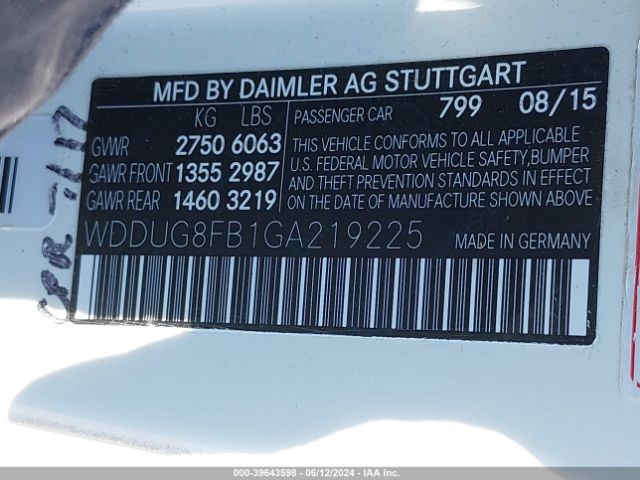 Photo 8 VIN: WDDUG8FB1GA219225 - MERCEDES-BENZ S-CLASS 