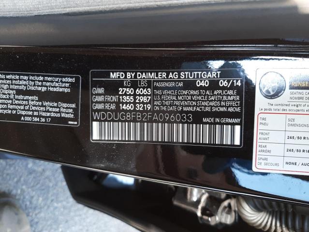 Photo 9 VIN: WDDUG8FB2FA096033 - MERCEDES-BENZ S 550 4MAT 