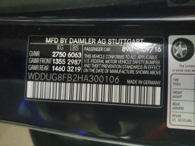 Photo 11 VIN: WDDUG8FB2HA300106 - MERCEDES-BENZ S-CLASS 