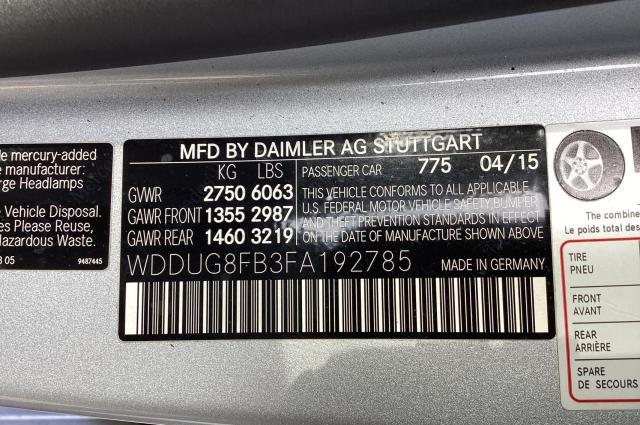 Photo 9 VIN: WDDUG8FB3FA192785 - MERCEDES-BENZ S 550 4MAT 