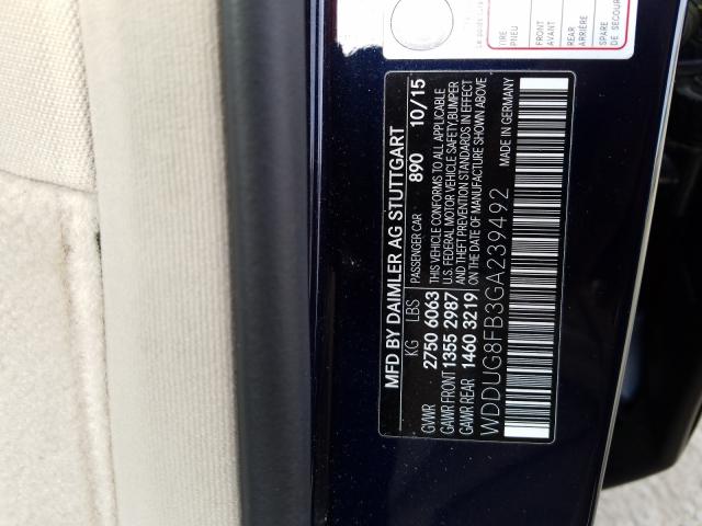 Photo 9 VIN: WDDUG8FB3GA239492 - MERCEDES-BENZ S 550 4MAT 