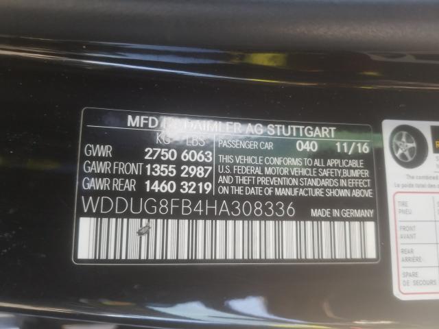 Photo 9 VIN: WDDUG8FB4HA308336 - MERCEDES-BENZ S 550 4MAT 