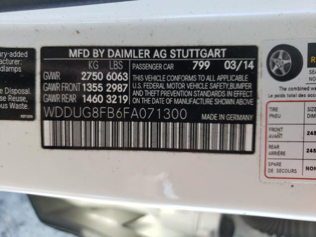 Photo 9 VIN: WDDUG8FB6FA071300 - MERCEDES-BENZ S 550 4MAT 