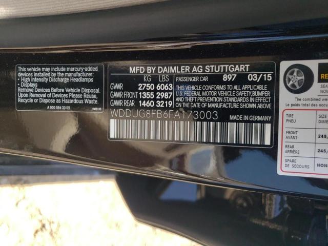 Photo 11 VIN: WDDUG8FB6FA173003 - MERCEDES-BENZ S-CLASS 