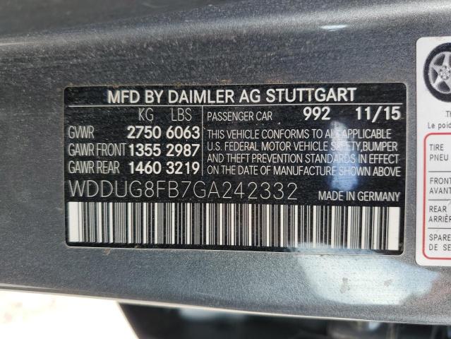 Photo 11 VIN: WDDUG8FB7GA242332 - MERCEDES-BENZ S 550 4MAT 