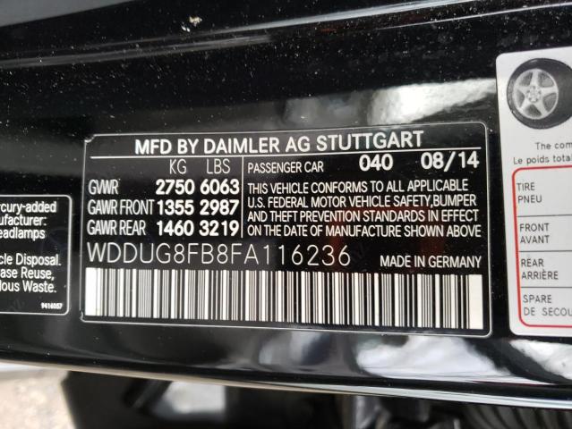 Photo 11 VIN: WDDUG8FB8FA116236 - MERCEDES-BENZ S 550 4MAT 