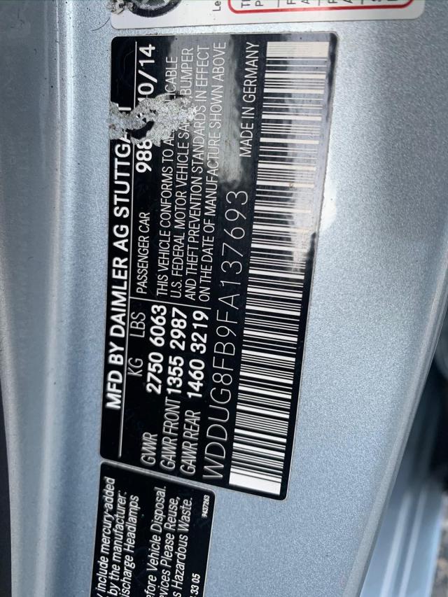 Photo 9 VIN: WDDUG8FB9FA137693 - MERCEDES-BENZ S 550 4MAT 