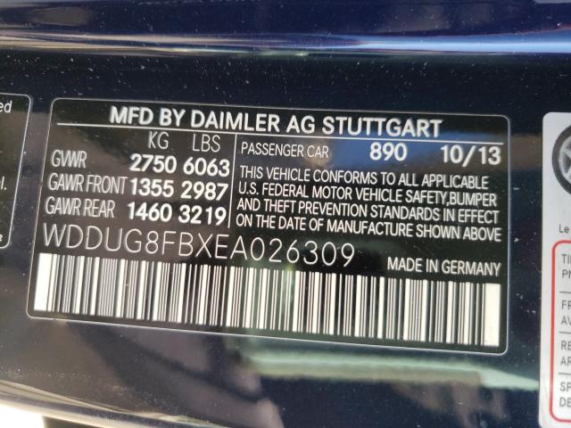 Photo 9 VIN: WDDUG8FBXEA026309 - MERCEDES-BENZ S 550 4MAT 