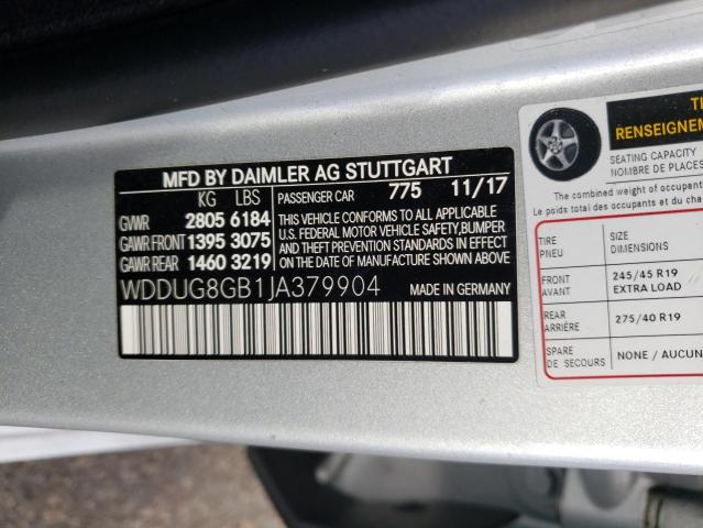 Photo 11 VIN: WDDUG8GB1JA379904 - MERCEDES-BENZ S 560 4MAT 