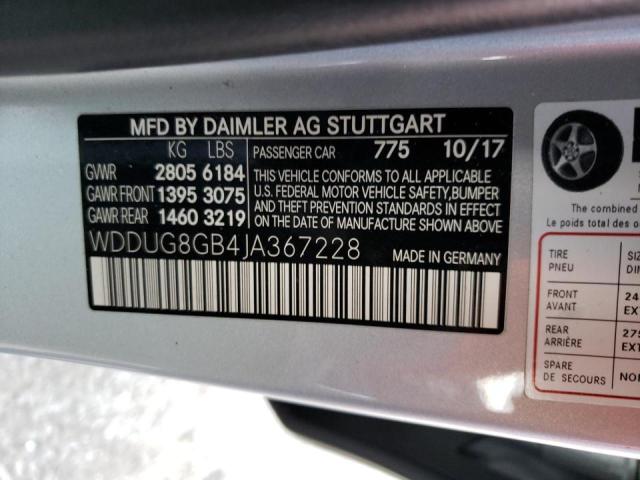 Photo 9 VIN: WDDUG8GB4JA367228 - MERCEDES-BENZ S 560 4MAT 