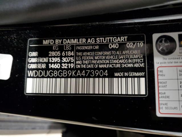 Photo 11 VIN: WDDUG8GB9KA473904 - MERCEDES-BENZ S-CLASS 