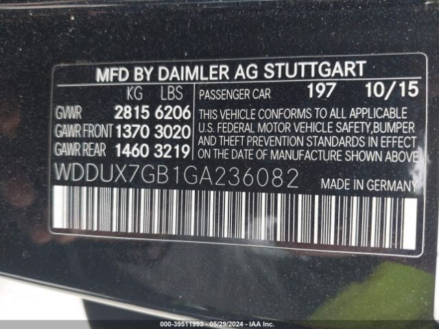 Photo 8 VIN: WDDUX7GB1GA236082 - MERCEDES-BENZ S-CLASS 