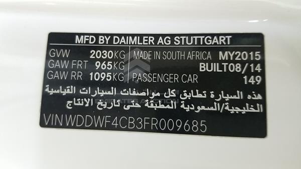 Photo 2 VIN: WDDWF4CB3FR009685 - MERCEDES-BENZ C 200 