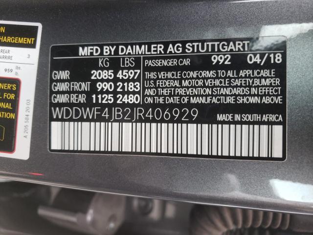 Photo 9 VIN: WDDWF4JB2JR406929 - MERCEDES-BENZ C 300 