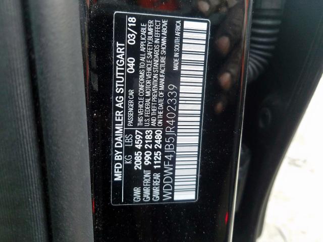 Photo 9 VIN: WDDWF4JB5JR402339 - MERCEDES-BENZ C 300 