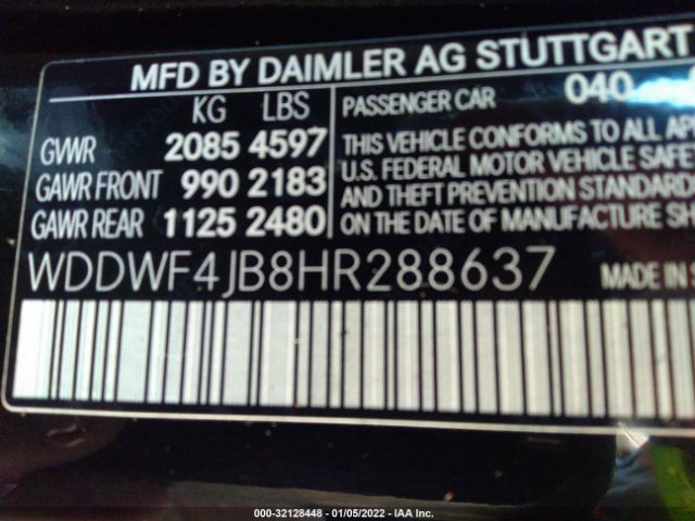 Photo 8 VIN: WDDWF4JB8HR288637 - MERCEDES-BENZ C-CLASS 