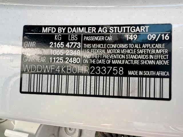 Photo 9 VIN: WDDWF4KB0HR233758 - MERCEDES-BENZ C 300 4MAT 