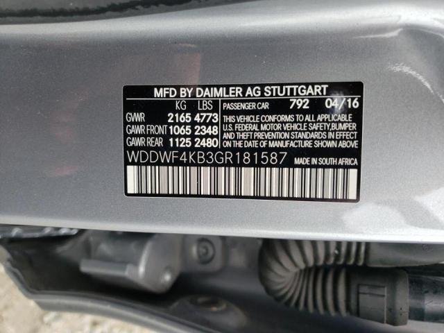 Photo 9 VIN: WDDWF4KB3GR181587 - MERCEDES-BENZ C 300 4MAT 