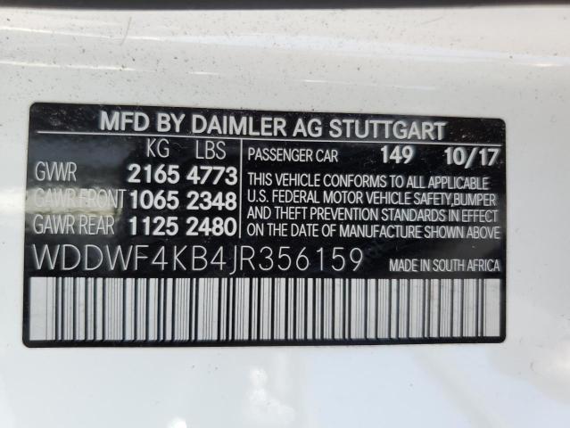 Photo 11 VIN: WDDWF4KB4JR356159 - MERCEDES-BENZ C 300 4MAT 