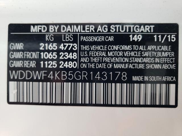 Photo 9 VIN: WDDWF4KB5GR143178 - MERCEDES-BENZ C 300 4MAT 