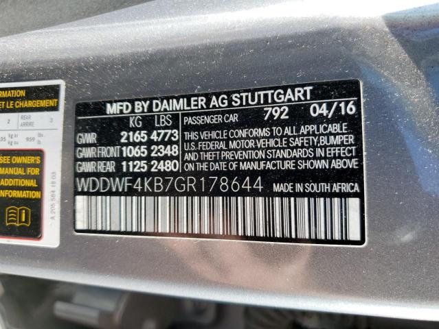 Photo 12 VIN: WDDWF4KB7GR178644 - MERCEDES-BENZ C 300 4MAT 