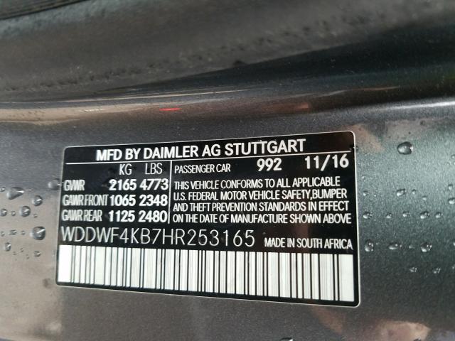 Photo 9 VIN: WDDWF4KB7HR253165 - MERCEDES-BENZ C 300 4MAT 