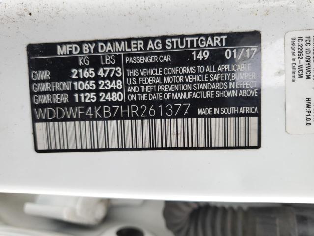 Photo 12 VIN: WDDWF4KB7HR261377 - MERCEDES-BENZ C 300 4MAT 