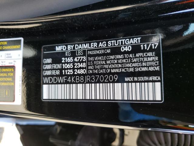 Photo 9 VIN: WDDWF4KB8JR370209 - MERCEDES-BENZ C 300 4MAT 