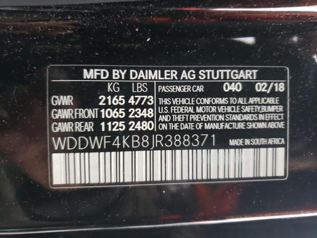 Photo 12 VIN: WDDWF4KB8JR388371 - MERCEDES-BENZ C 300 4MAT 