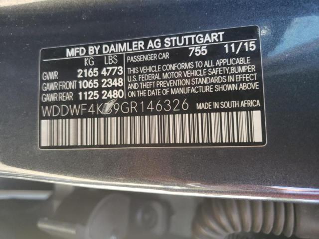 Photo 9 VIN: WDDWF4KB9GR146326 - MERCEDES-BENZ C 300 4MAT 