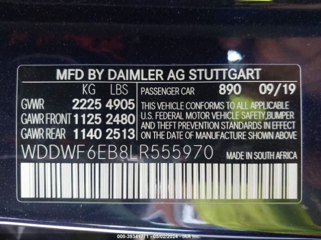 Photo 8 VIN: WDDWF6EB8LR555970 - MERCEDES-BENZ AMG C 43 