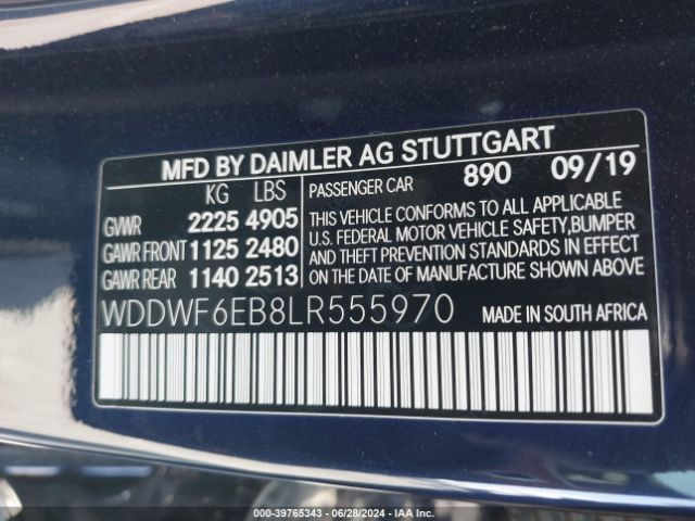 Photo 8 VIN: WDDWF6EB8LR555970 - MERCEDES-BENZ AMG C 43 