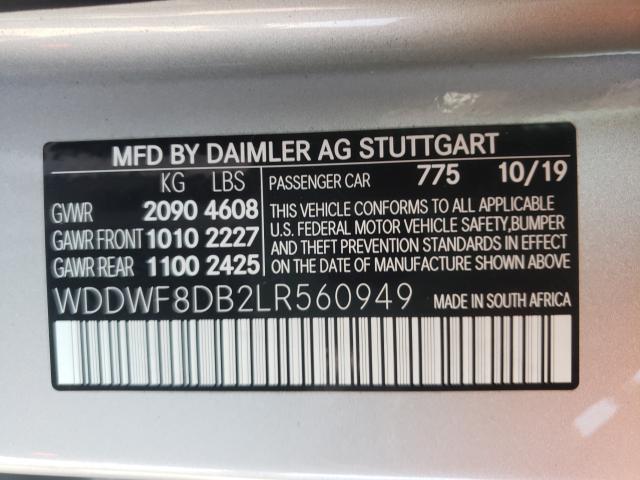 Photo 9 VIN: WDDWF8DB2LR560949 - MERCEDES-BENZ C 300 