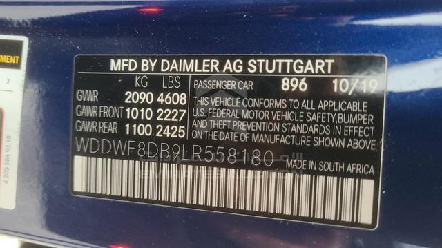 Photo 5 VIN: WDDWF8DB9LR558180 - MERCEDES C 300 