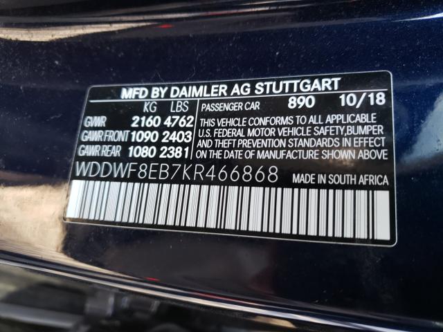 Photo 9 VIN: WDDWF8EB7KR466868 - MERCEDES-BENZ C 300 4MAT 