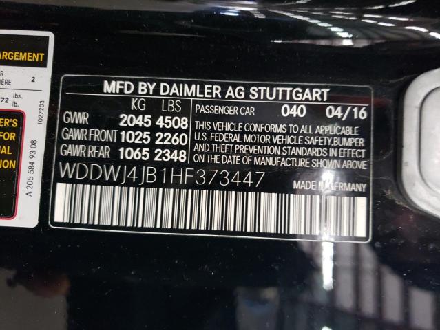 Photo 11 VIN: WDDWJ4JB1HF373447 - MERCEDES-BENZ C-CLASS 