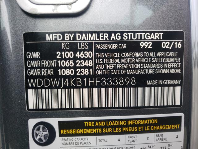 Photo 9 VIN: WDDWJ4KB1HF333898 - MERCEDES-BENZ C-300 