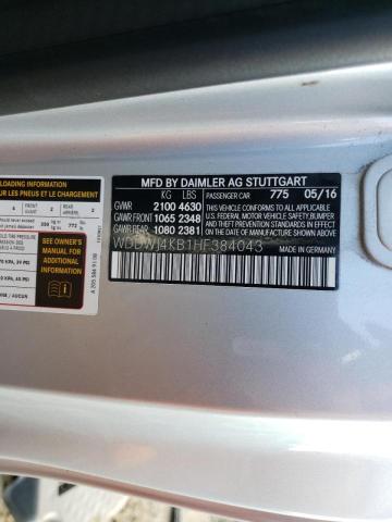 Photo 9 VIN: WDDWJ4KB1HF384043 - MERCEDES-BENZ C 300 4MAT 