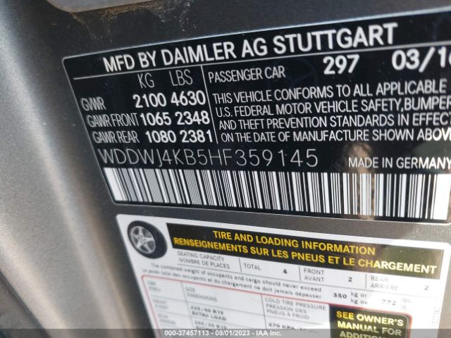 Photo 8 VIN: WDDWJ4KB5HF359145 - MERCEDES-BENZ C 300 