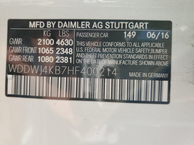 Photo 11 VIN: WDDWJ4KB7HF400214 - MERCEDES-BENZ C 300 4MAT 