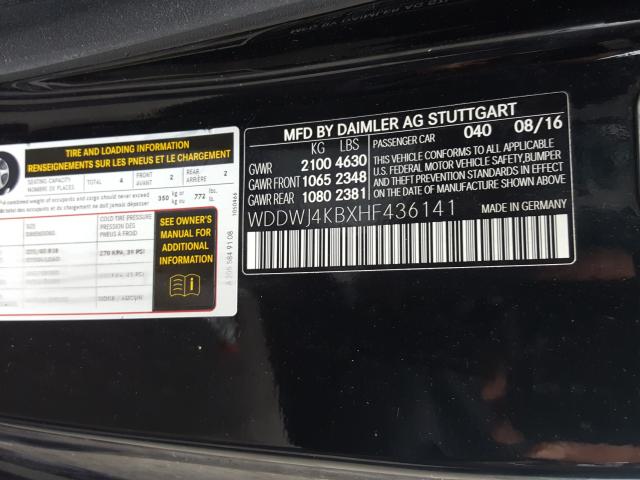 Photo 9 VIN: WDDWJ4KBXHF436141 - MERCEDES-BENZ C 300 4MAT 