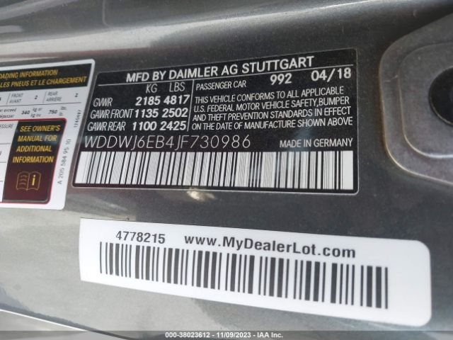 Photo 8 VIN: WDDWJ6EB4JF730986 - MERCEDES-BENZ AMG C 43 